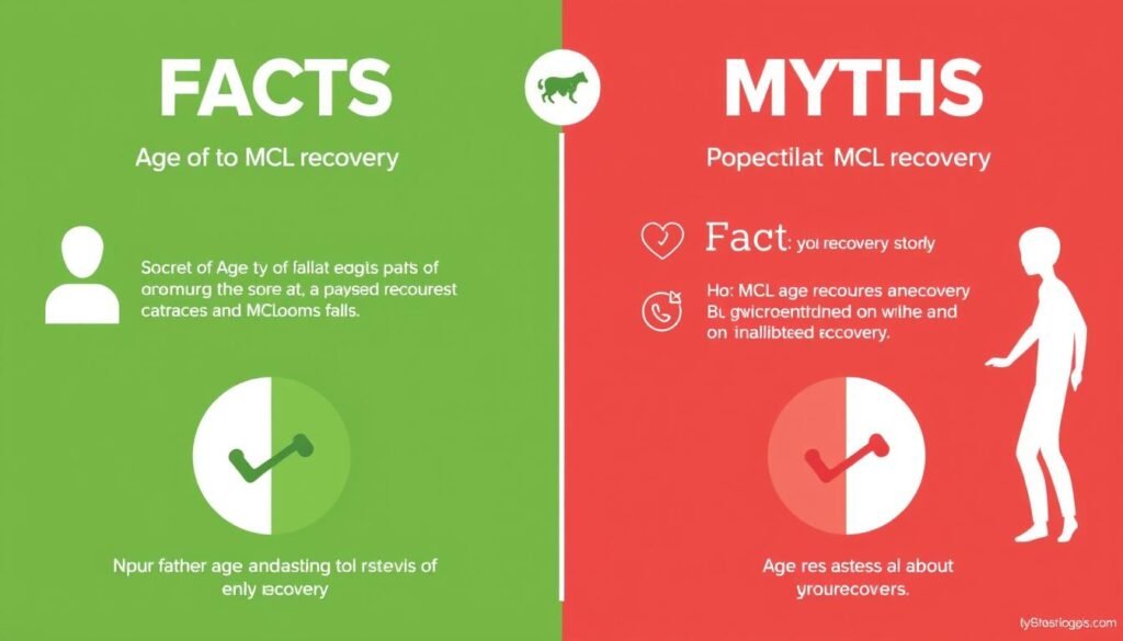 Comparison of fact vs fiction regarding age impact on MCL sprain healing time