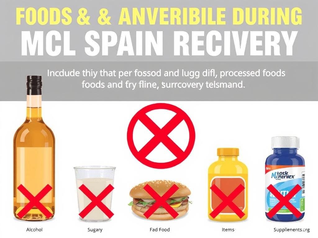 Foods to avoid during MCL sprain recovery Foods to avoid during MCL sprain recovery