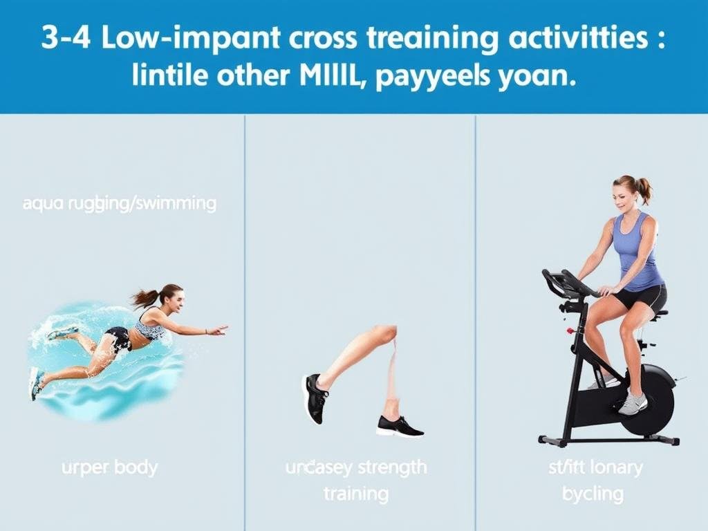 Low-impact cross-training activities suitable during MCL recovery