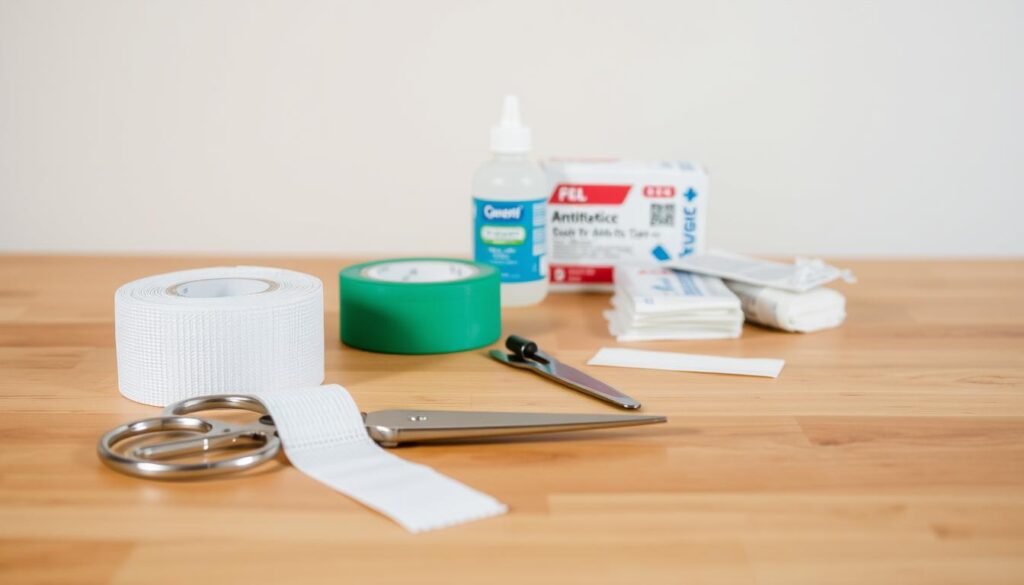 MCL sprain taping supplies