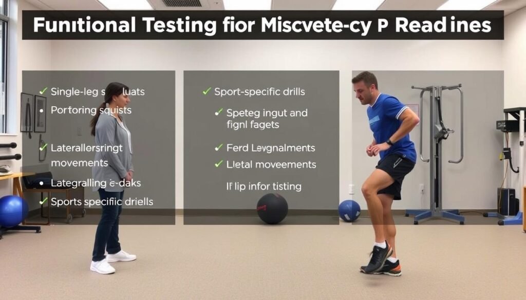 Return-to-activity testing for MCL recovery showing functional assessments
