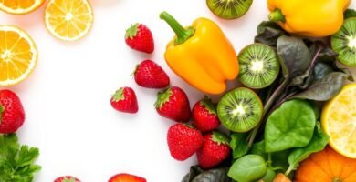 Various foods rich in vitamin C for MCL sprain nutrition