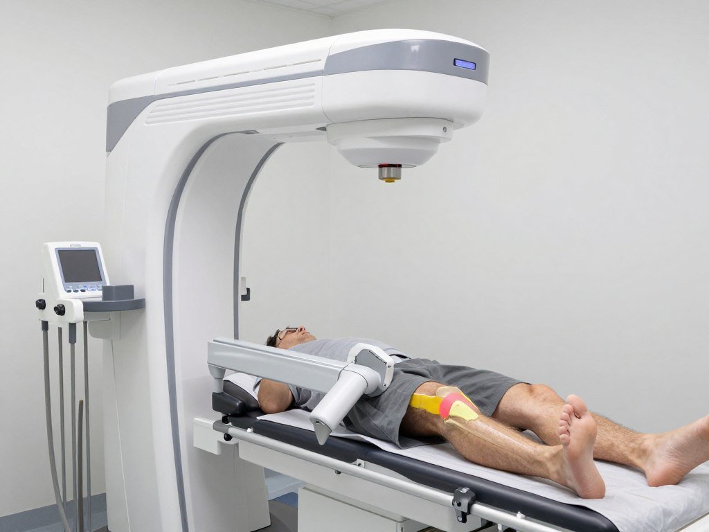 Low-dose radiation therapy equipment used for newest treatment for knee pain 2025