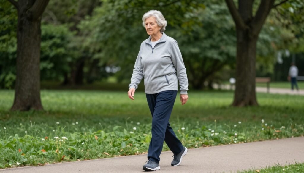 Patient experiencing improved mobility after cryoneurolysis treatment for knee pain