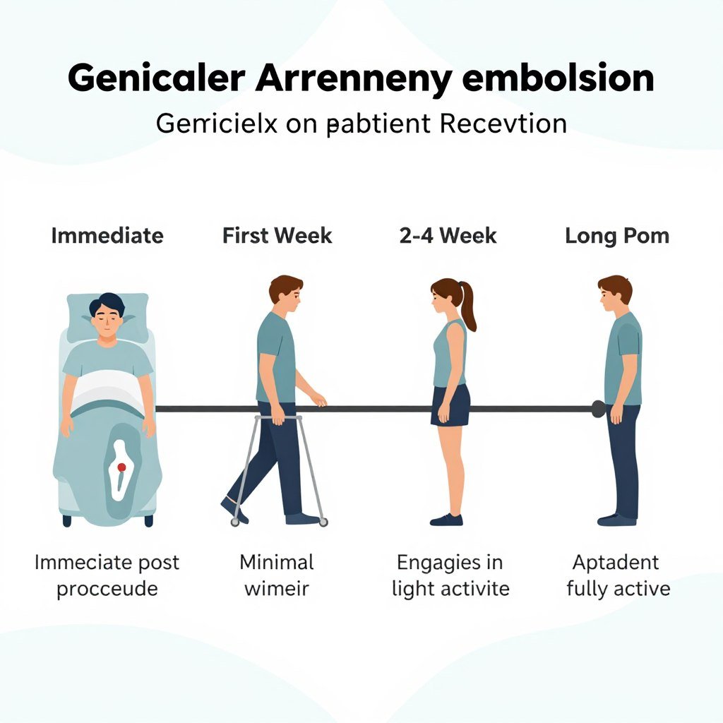 Patient recovery timeline after genicular artery embolization for knee pain