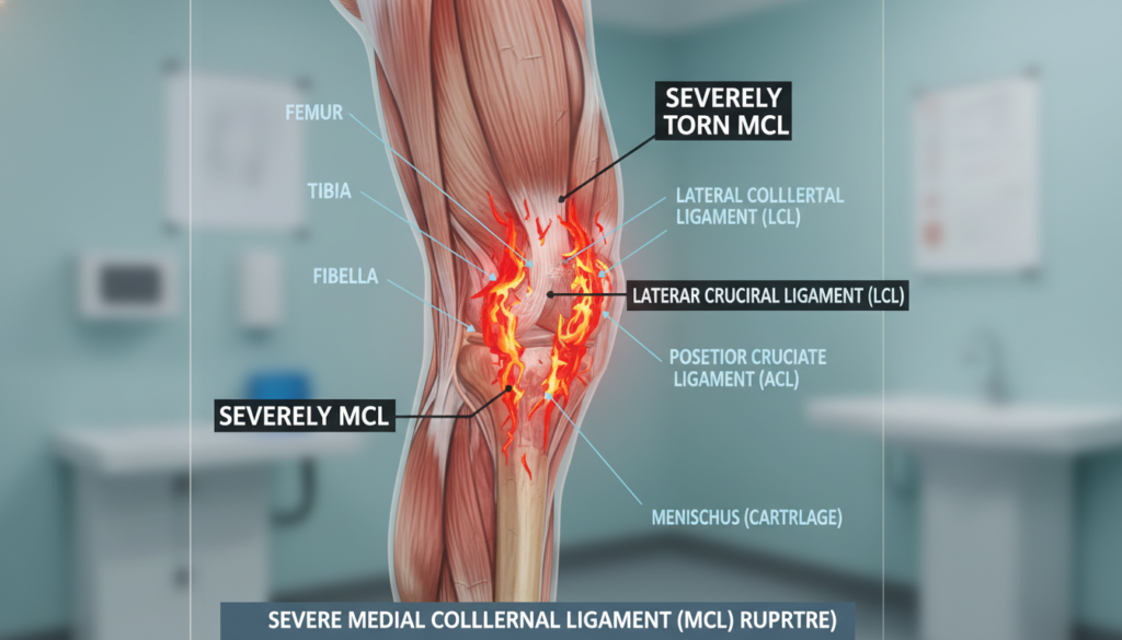 Does grade 3 MCL sprain require surgery?