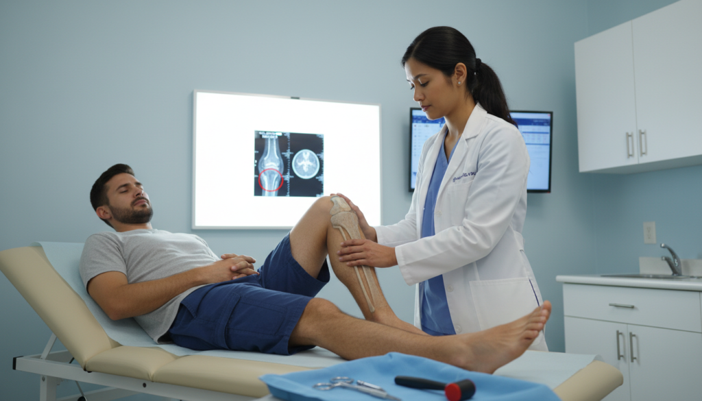 MCL diagnosis physical exam and MRI