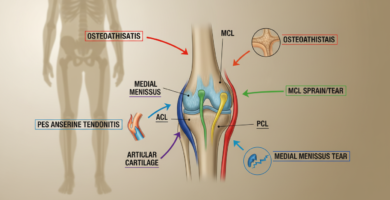 What causes medial knee pain?