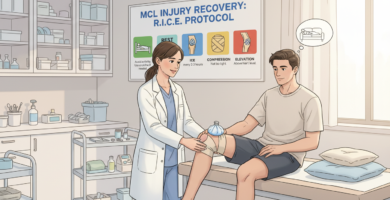 What is RICE protocol for MCL injury?