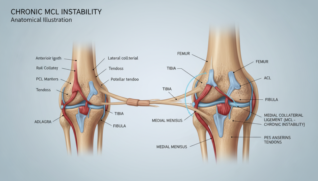 What is chronic MCL instability?