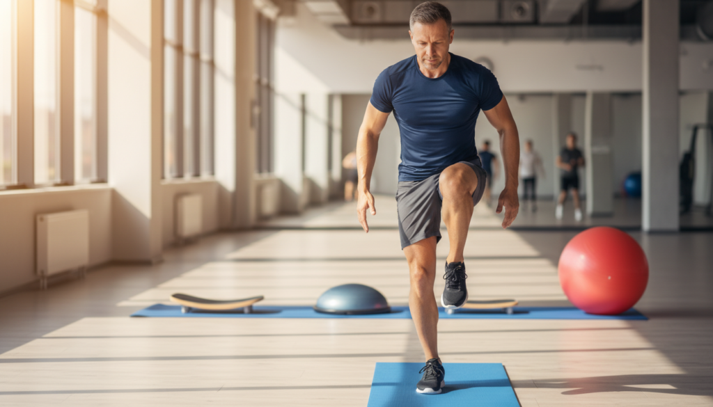 dynamic balance and single leg strength training