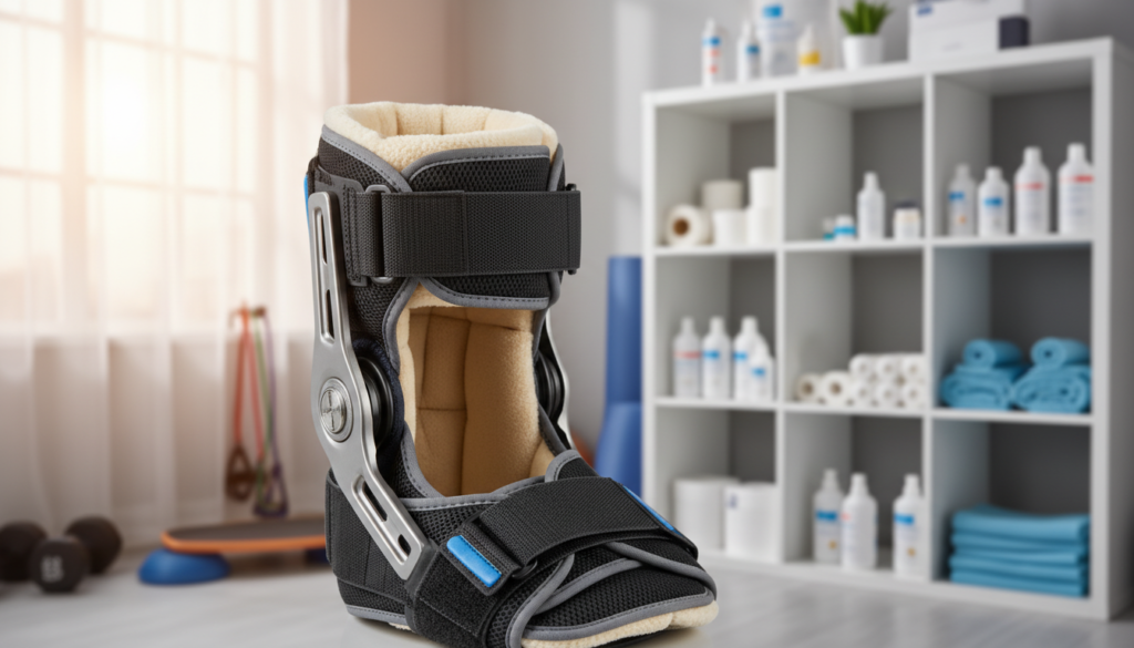 medical ankle brace for joint stabilization