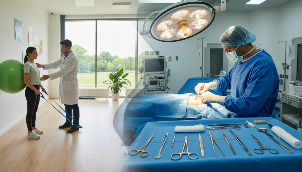 non surgical vs surgical knee treatment