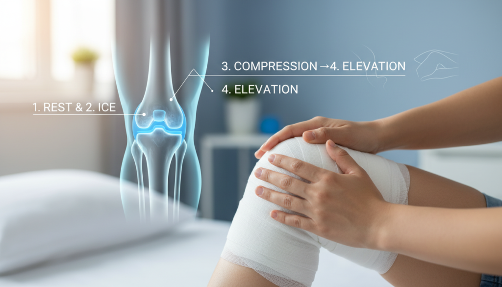 step by step guide rest ice compression elevation